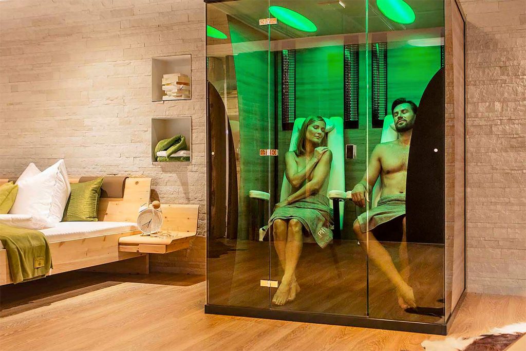 Fonctionnement sauna infrarouge : comment ça marche ? (illustration : cabine infrarouge Physiotherm)