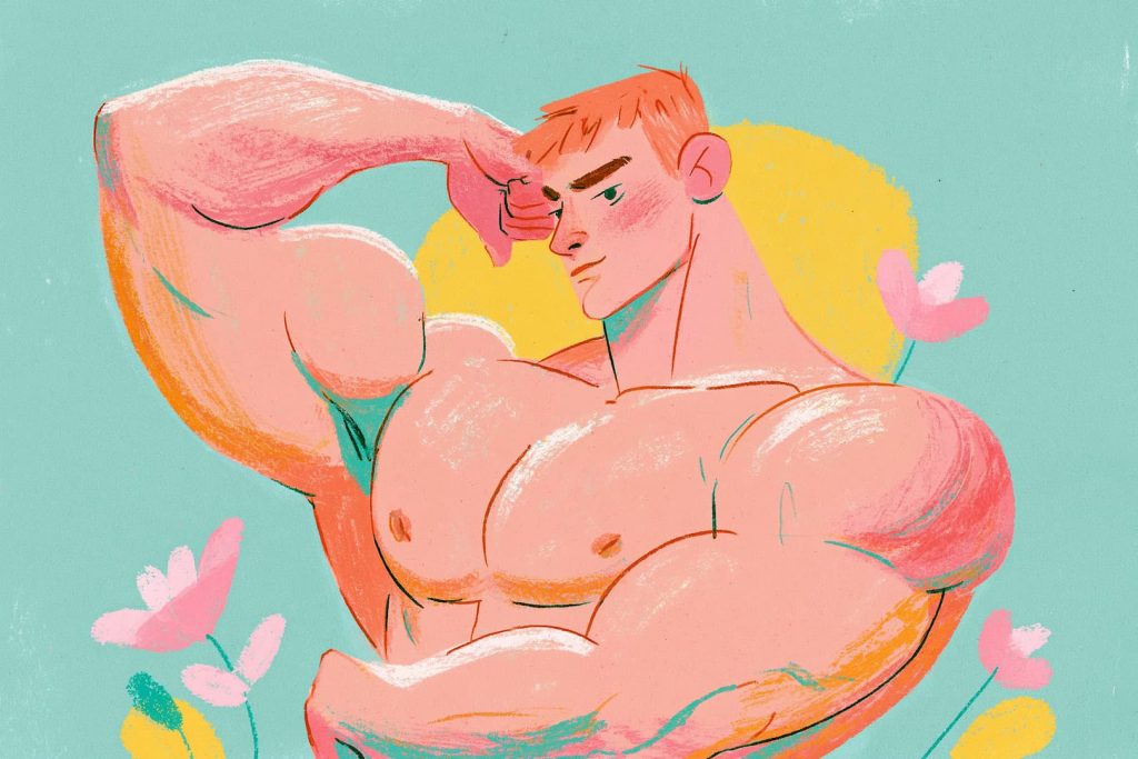 Musculation Arnold ou Mentzer – Illustration Fitness Pastel